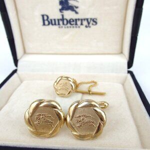 Authentic BURBERRYS Nek Tie pin & cufflinks Neck Tie pin set metal [Used]
